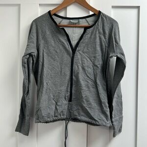 Athleta Long Sleeve V Neck Cinch Waist Top - S